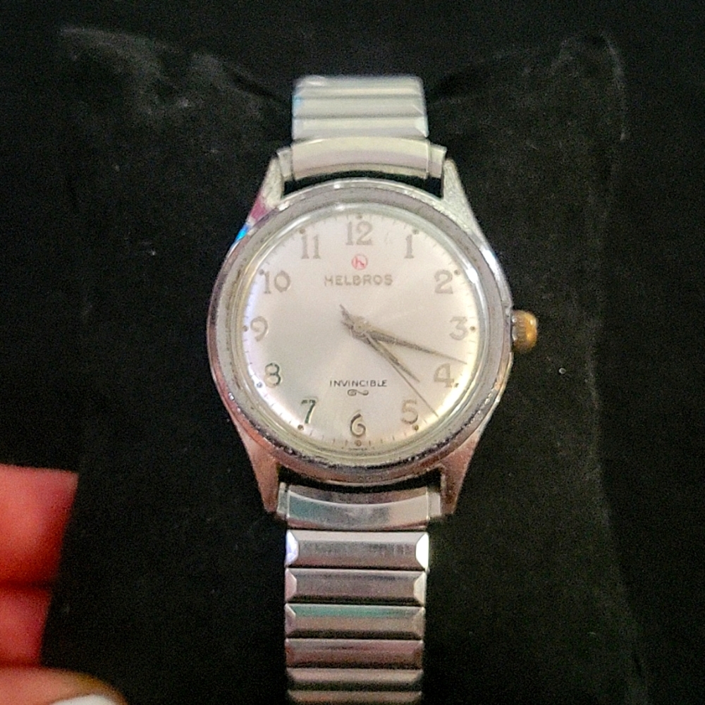 Helbros Invincible Men's Silver Made in France Watch